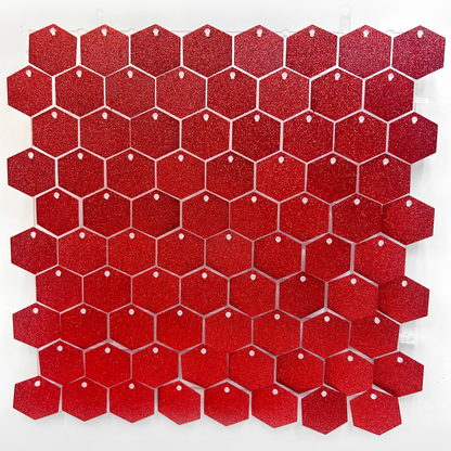 Panneaux de Fond Hexagonaux Finition Pailletée