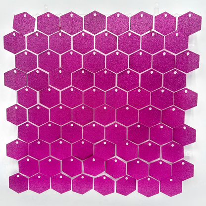 Panneaux de Fond Hexagonaux Finition Pailletée