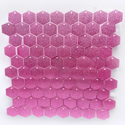 Panneaux de Fond Hexagonaux Finition Pailletée
