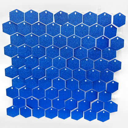 Panneaux de Fond Hexagonaux Paillettes Vives