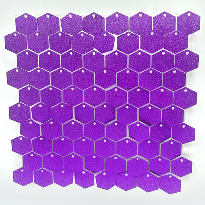 Panneaux de Fond Hexagonaux Paillettes Vives