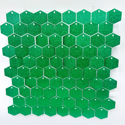 Panneaux de Fond Hexagonaux Paillettes Vives
