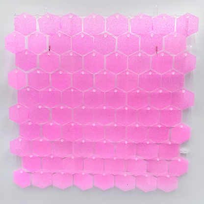Panneaux de Fond Hexagonaux Paillettes Vives