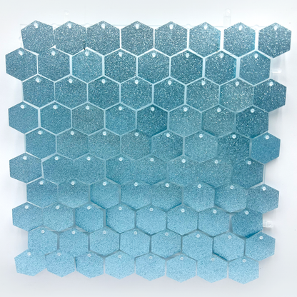Panneaux de Fond Hexagonaux Paillettes Vives