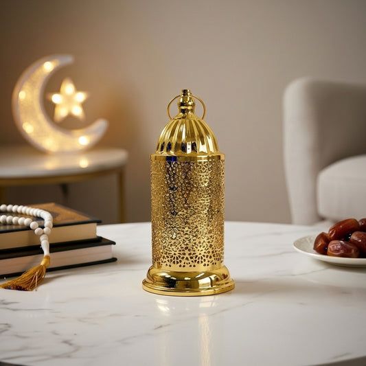 Lanterne Décorative LED en Métal 10×21 cm