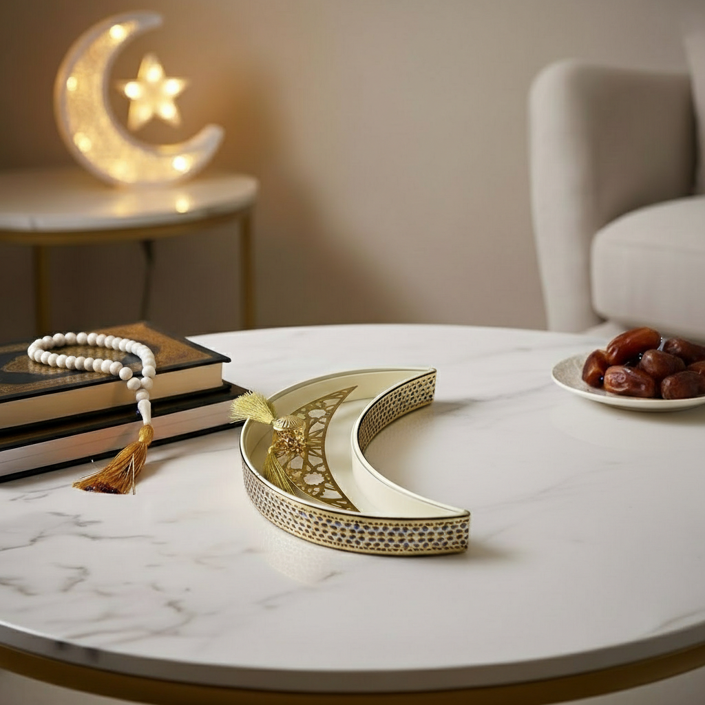 Plat de Service en Forme de Croissant  20×40 cm