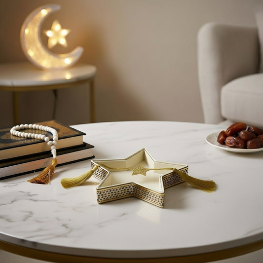 Plat de Service en Forme d’Étoile 21 × 21 cm