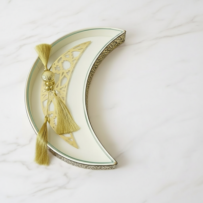 Plat de Service en Forme de Croissant  20×40 cm