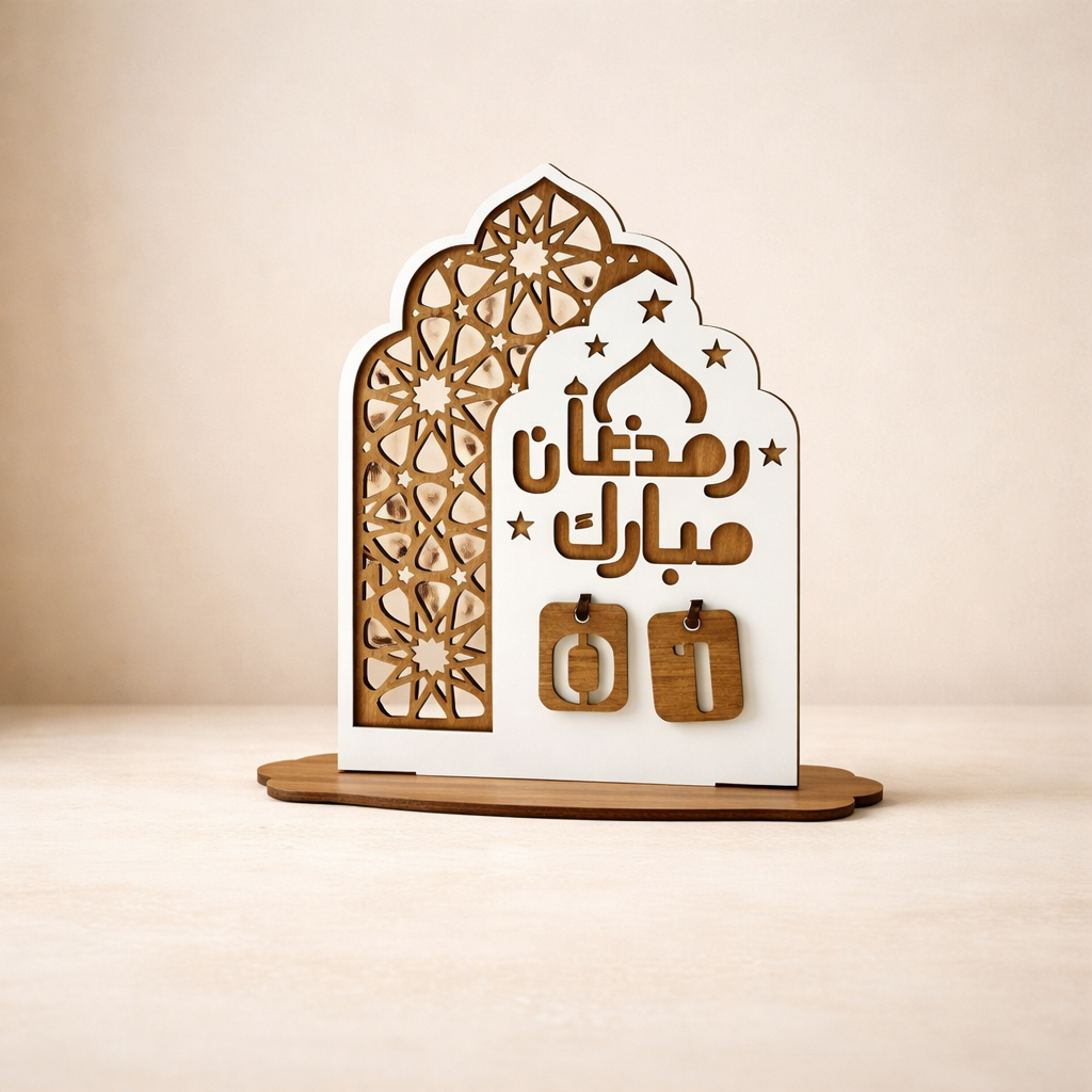 تقويم رمضان خشبي 22×29 سم