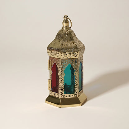 Lanterne à Bougie en Métal et Verre 9×21 cm