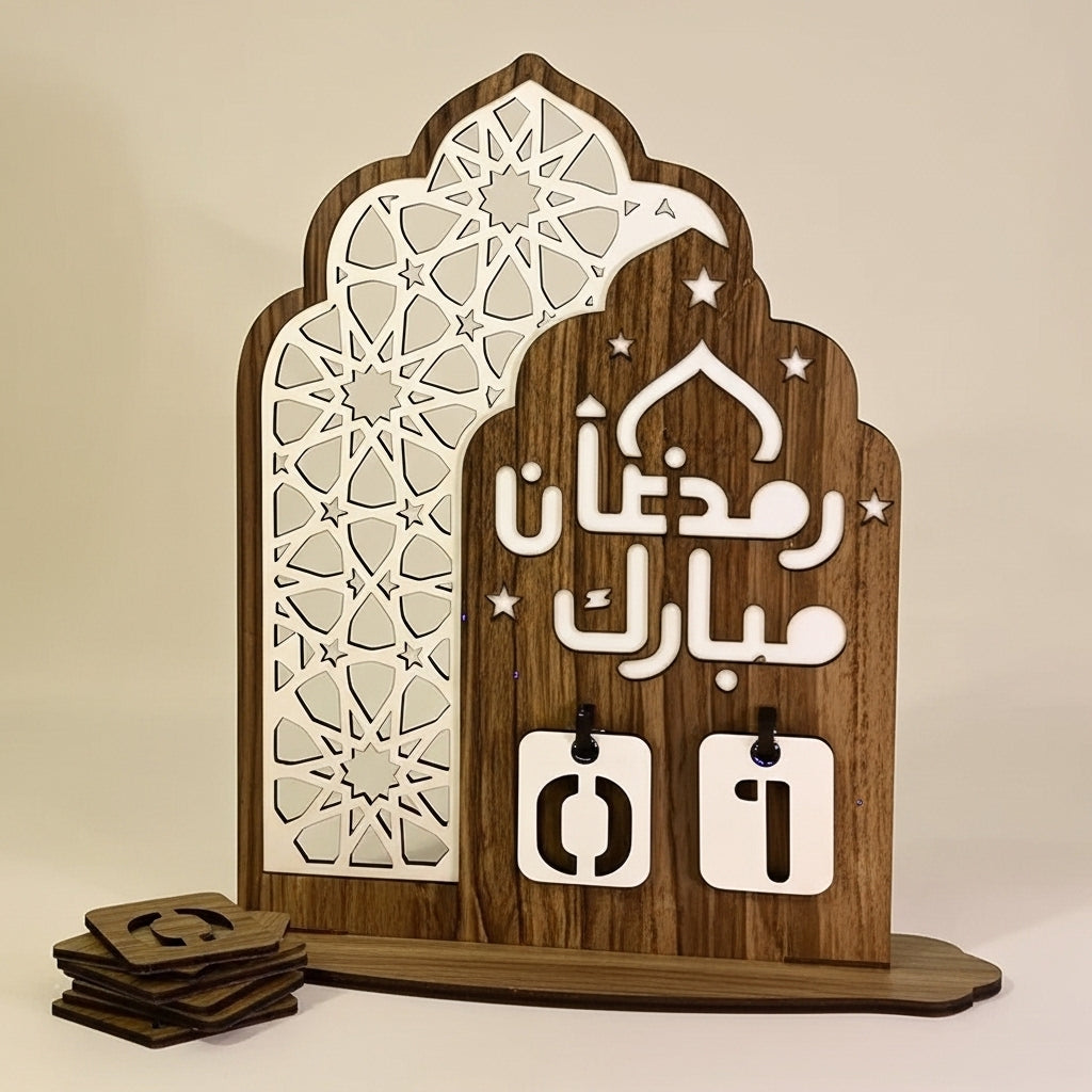 تقويم رمضان خشبي 22×29 سم