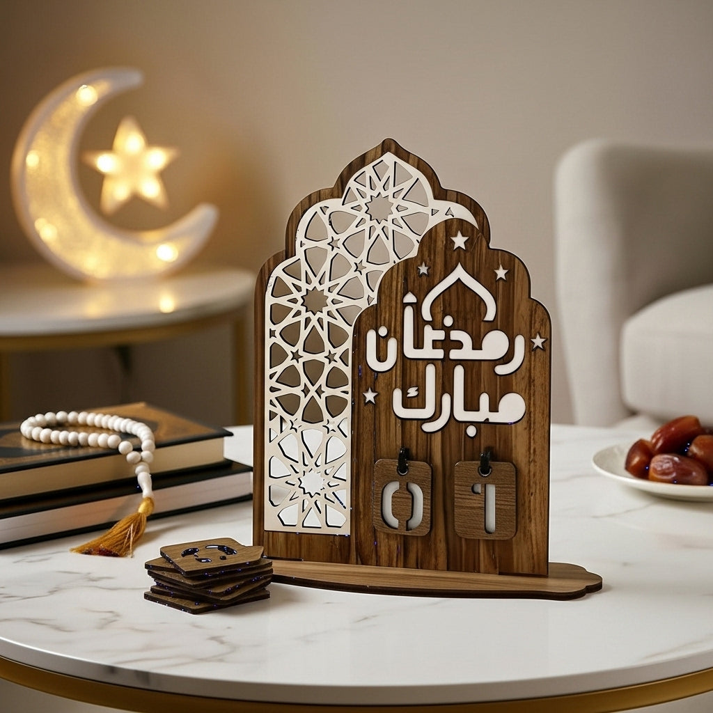 تقويم رمضان خشبي 22×29 سم