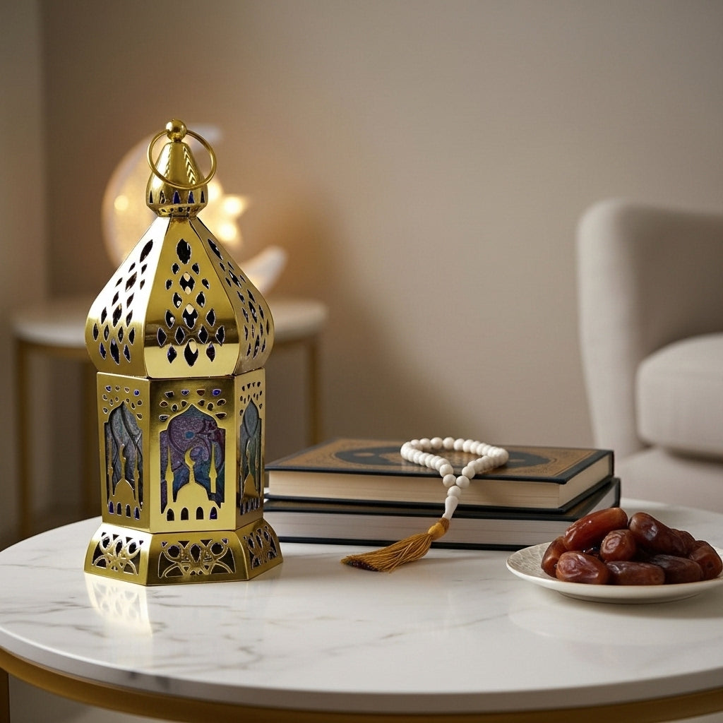 Lanterne Décorative LED en Métal et Verre 9×19 cm