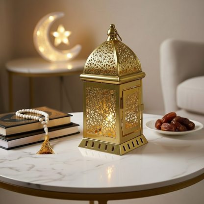 فانوس شمعة معدني 10 × 23 سم