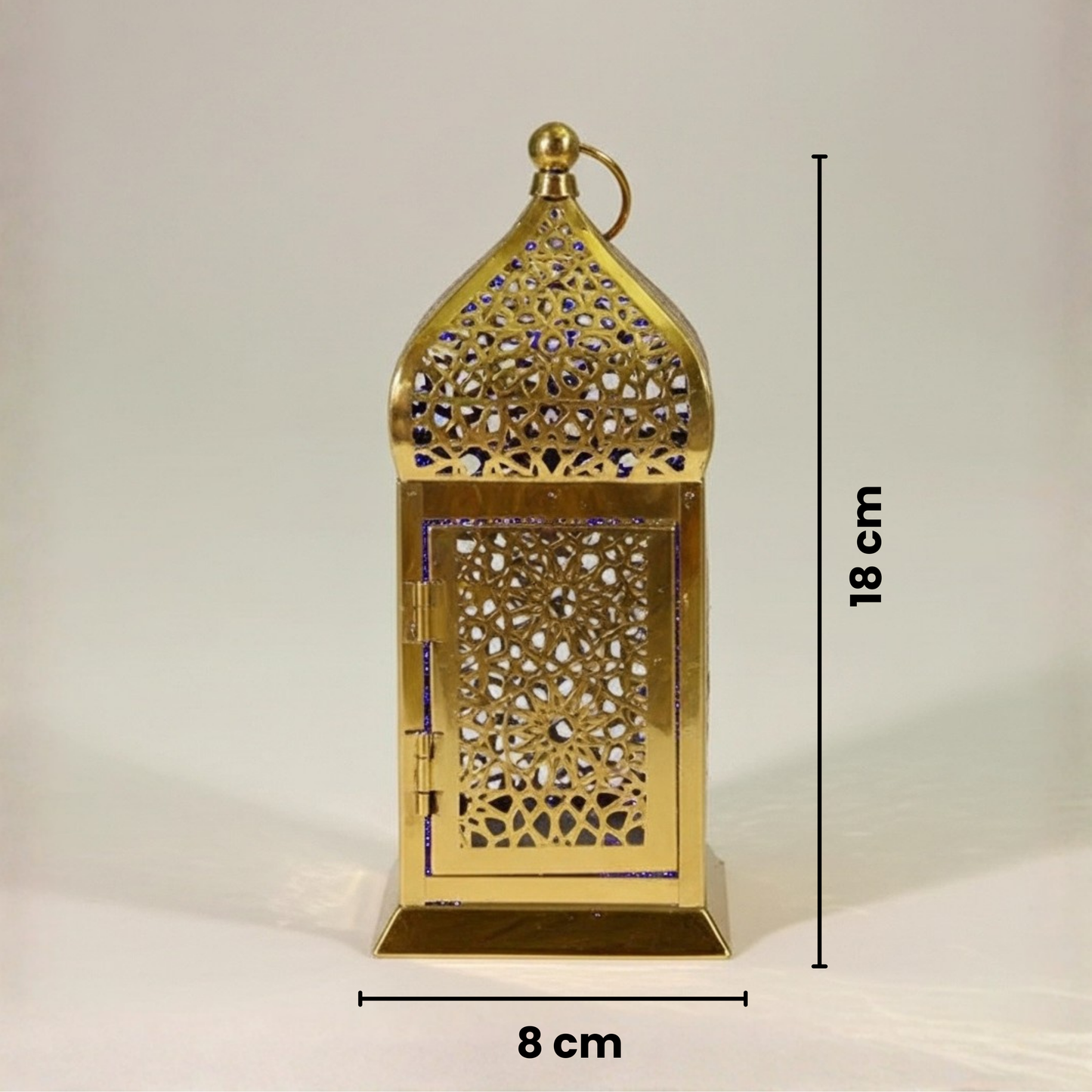 فانوس إضاءة LED ديكوري معدني 8 × 18 سم