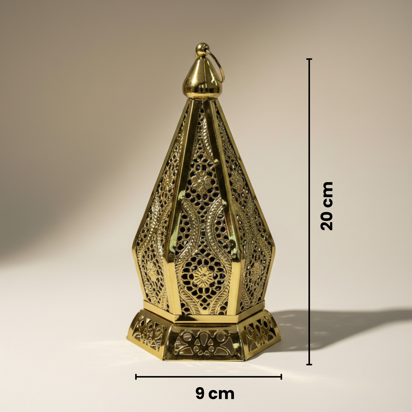 فانوس شمعة معدني 9 × 20 سم