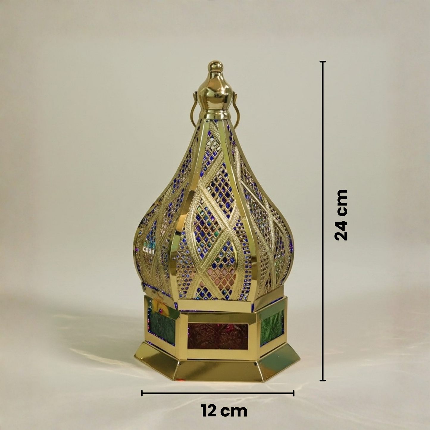 فانوس شمعة معدني 12×24 سم