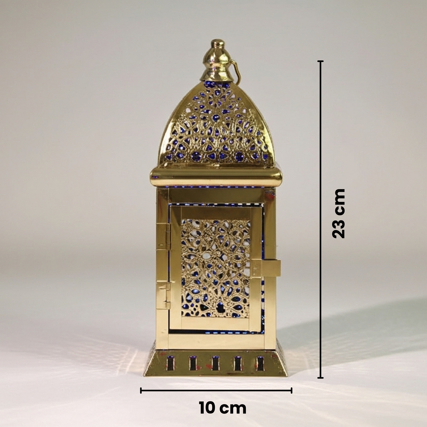فانوس شمعة معدني 10 × 23 سم