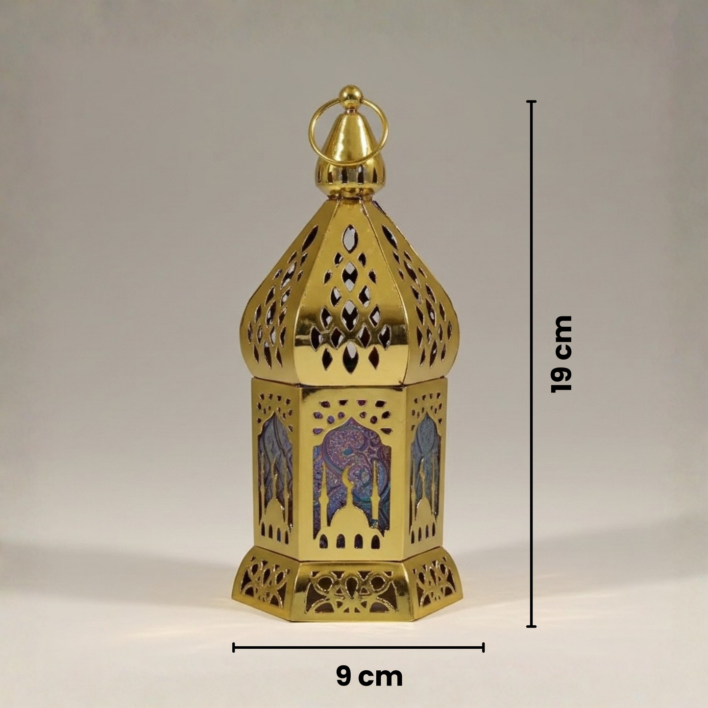 Lanterne Décorative LED en Métal et Verre 9×19 cm